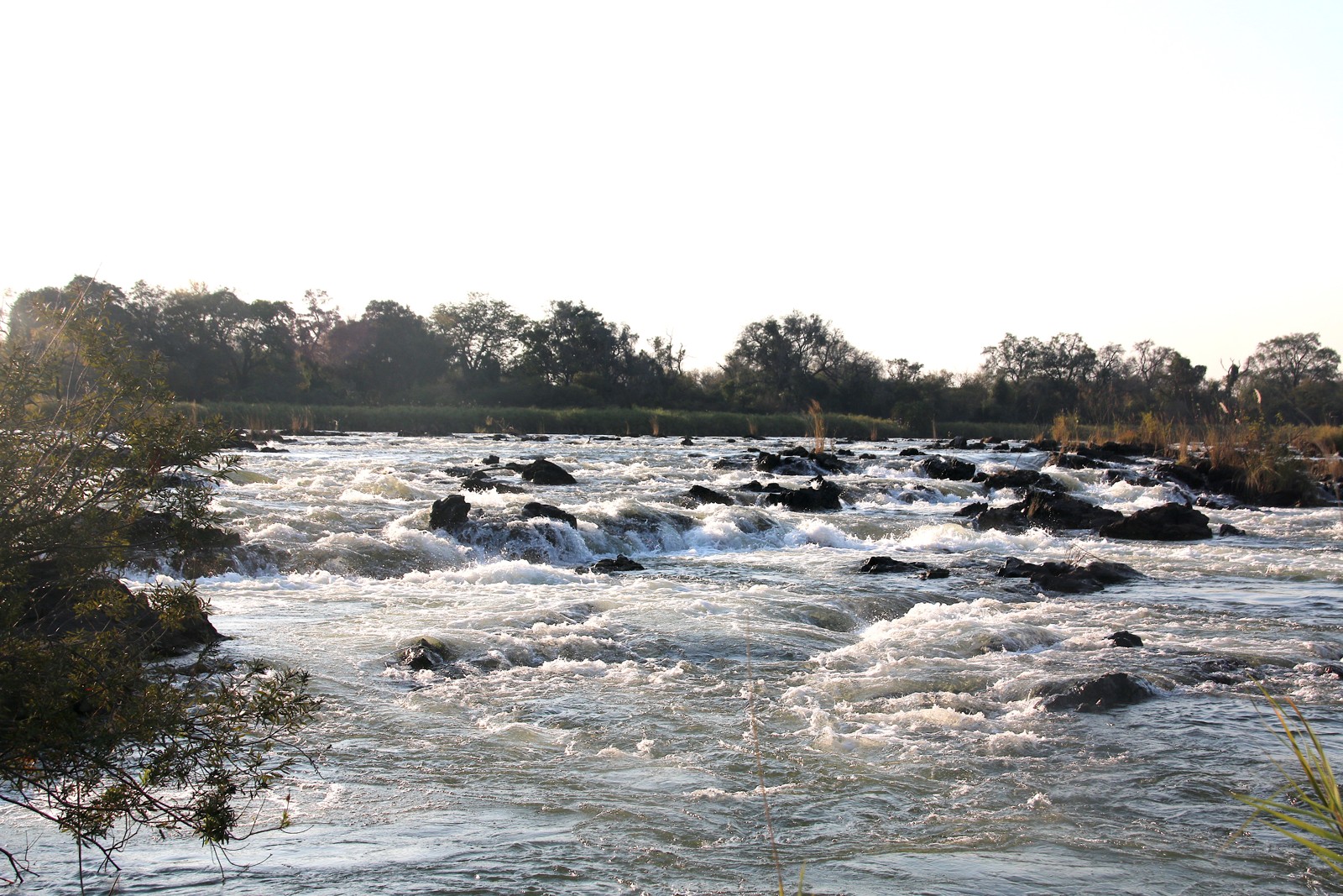 Popa Falls in Kavango. Historic photograph; water levels vary.